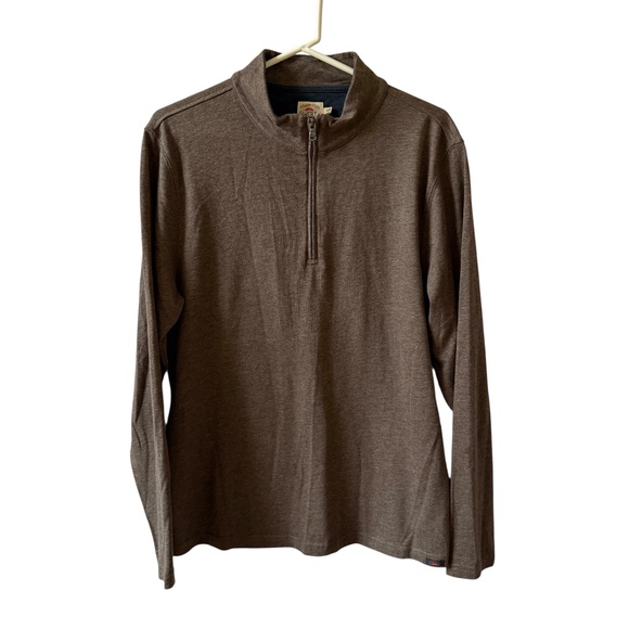 FAHERTY SUFFOLK 1/4 ZIP PULLOVER SWEATER COTTON MODAL PREPPY BUSINESS CASUAL M - Picture 2 of 13